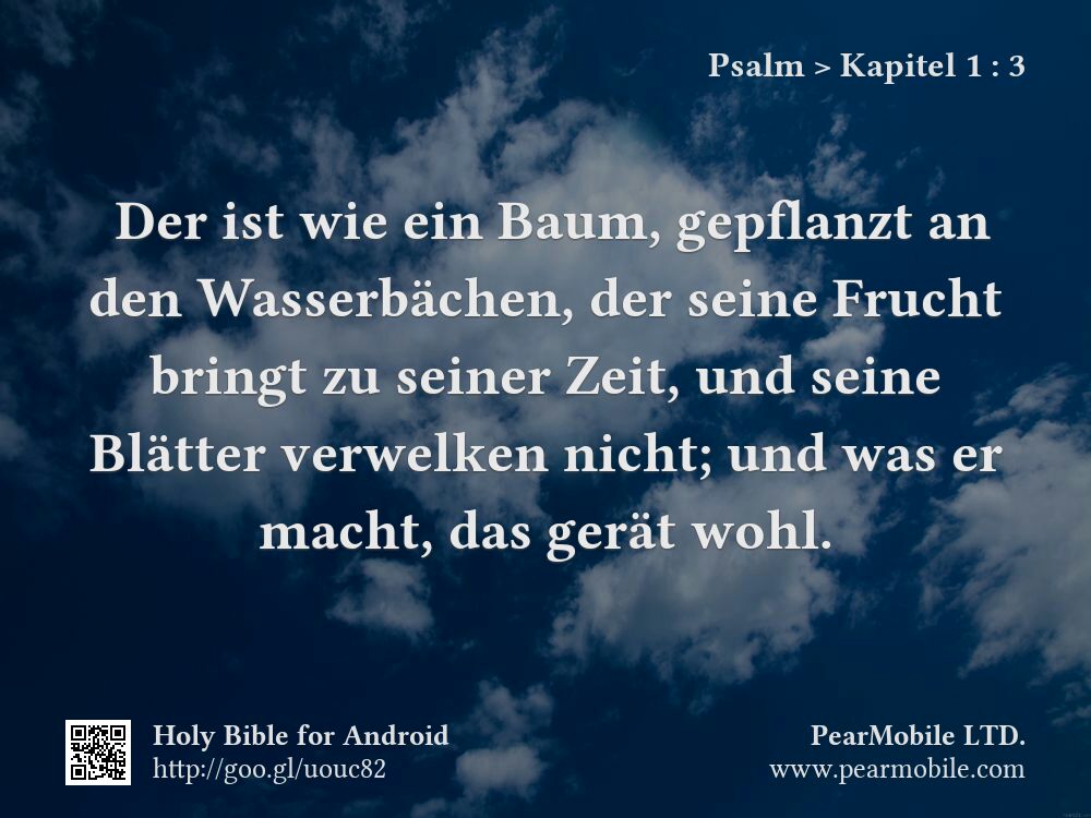Psalm, Kapitel 1:3